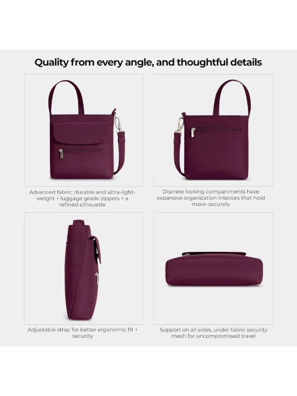 Anti-Theft Classic Mini Shoulder Bag for Travel, Everyday Use, and Security